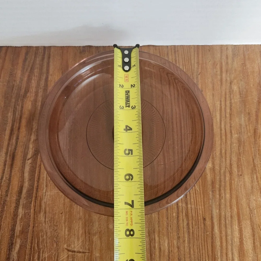 Visions Cookware Pyrex 1.5C #6 Cranberry‎ Glass Lid Vtg Kitchenware Replacement